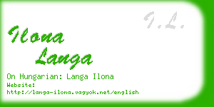 ilona langa business card